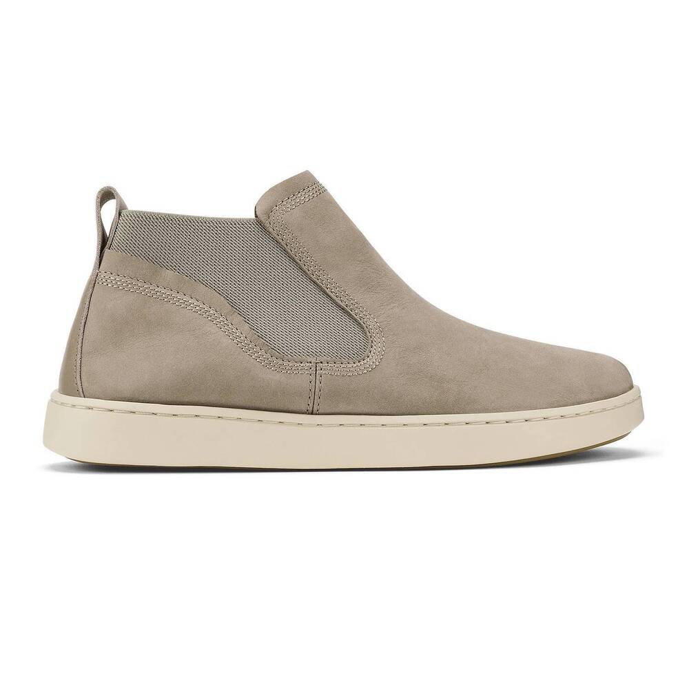 NEW OLUKAI women’s pehuea mid leather chelsea bootie in taupe grey